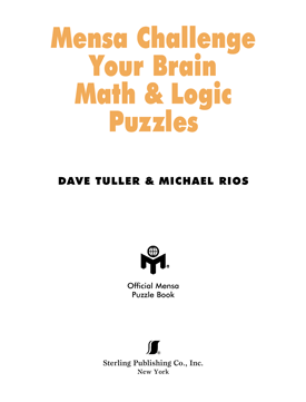 Mensa Challenge Your Brain Math & Logic Puzzles (Tuller)